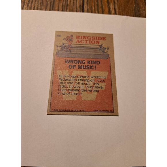 Vintage 1985 WWF Hulk Hogan Wrestling Trading Card #16 Topps WWE Championship - Picture 3 of 3